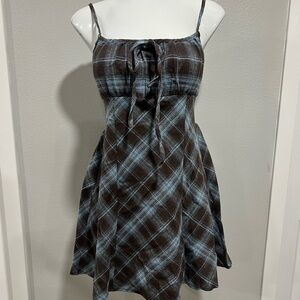 Plaid Spaghetti Strap Dress